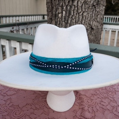 Blue and Turquois with Silver Heart