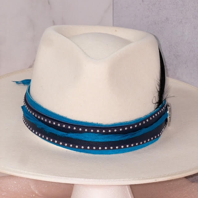 Blue and Turquois with Silver Heart