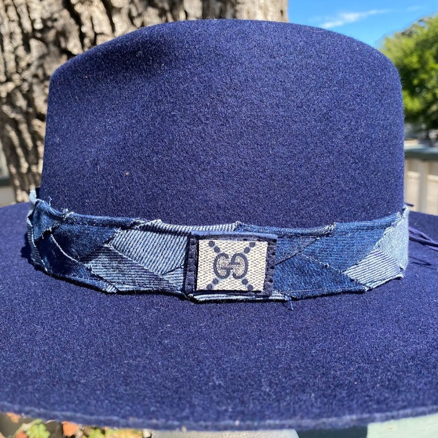 Denim Hatband GG stamp