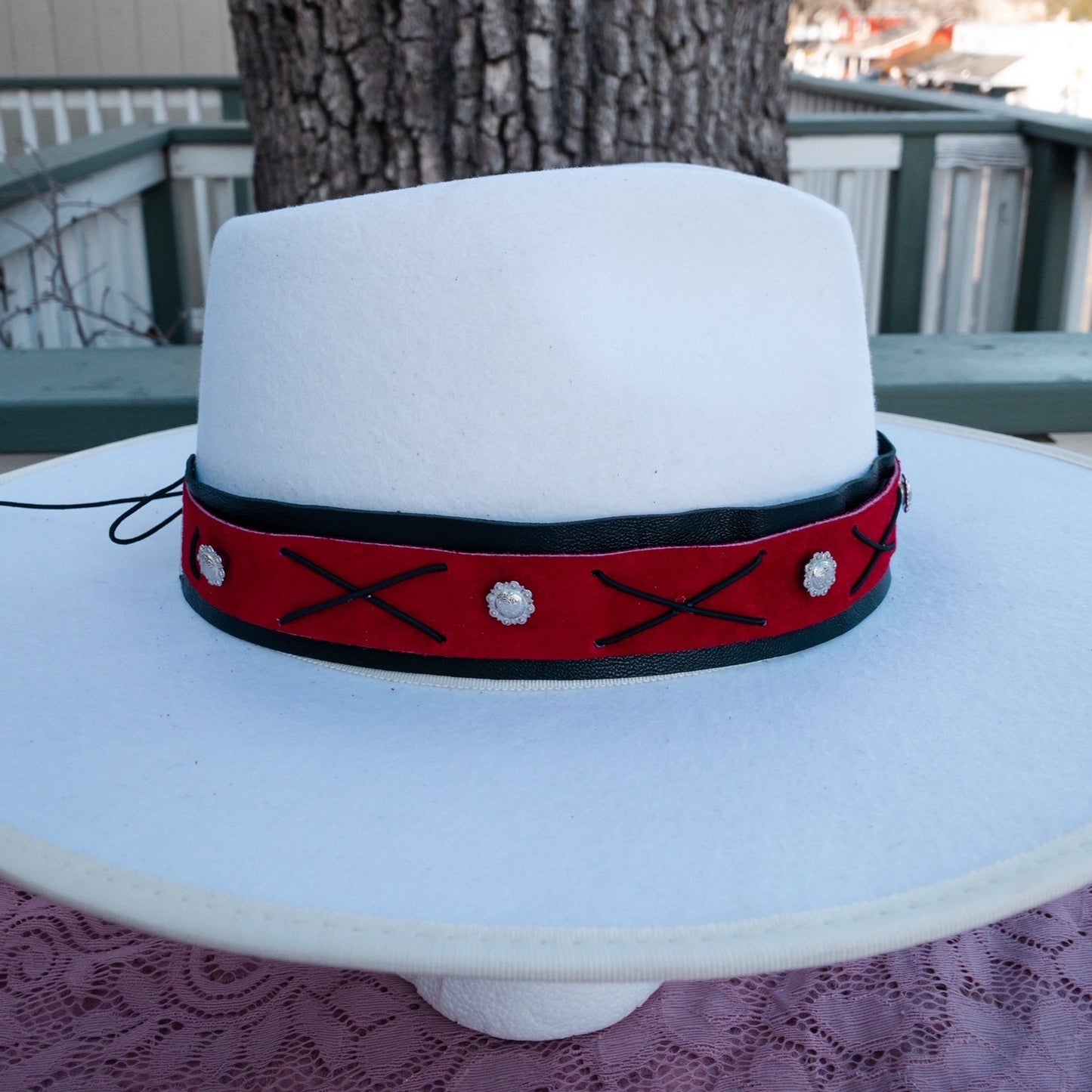 Red and Black with Silver Conchos